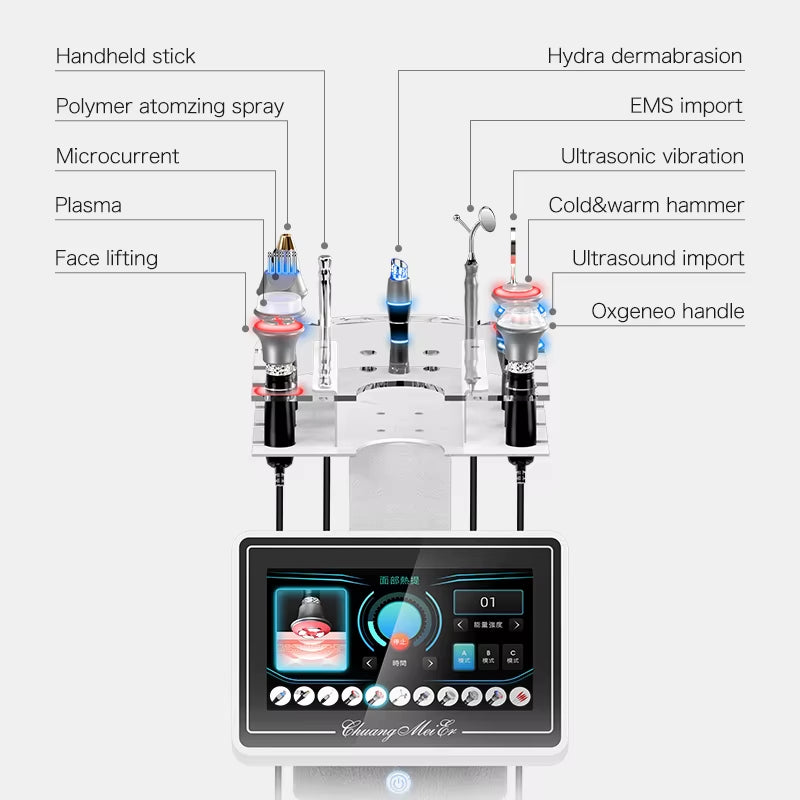 Hot Sell 11 In1 Multifunctional Beauty Instrument Skin Care Device Facial Cleansing Brush Skin Care Machine