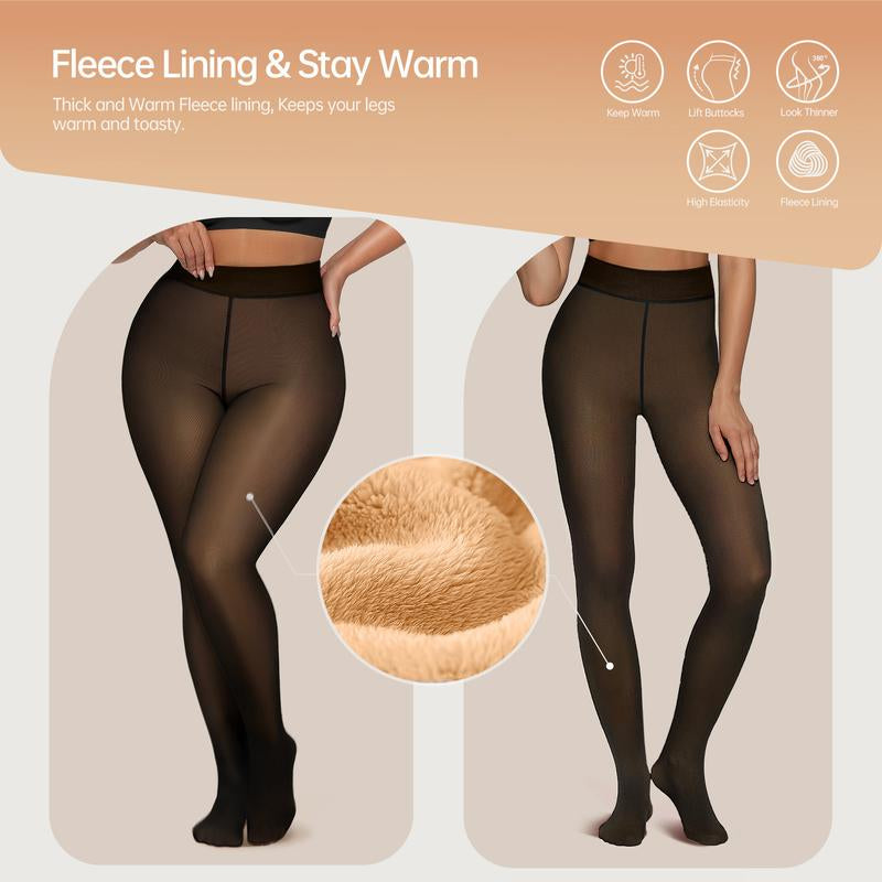 Stay Cozy and Stylish with OEAK Women's Fleece Lined High Waisted Leggings - Perfect for Any Season!