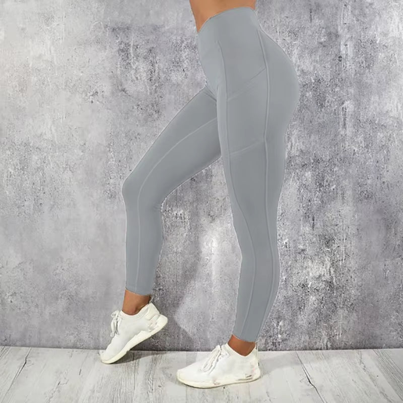 Elevate Your Workout with Our High Waist Yoga Leggings - Stylish, Stretchy, and Booty-Lifting with Convenient Pocket!