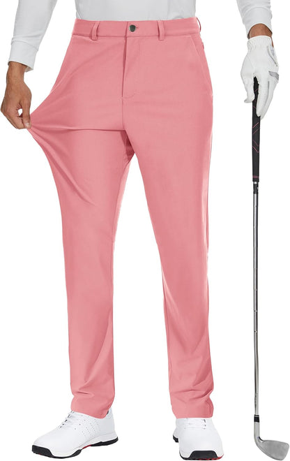 Elevate Your Game with JWM Men's Stretch Golf Dress Pants - Comfortable, Quick-Dry, Lightweight Trousers with 5 Pockets for Work and Play