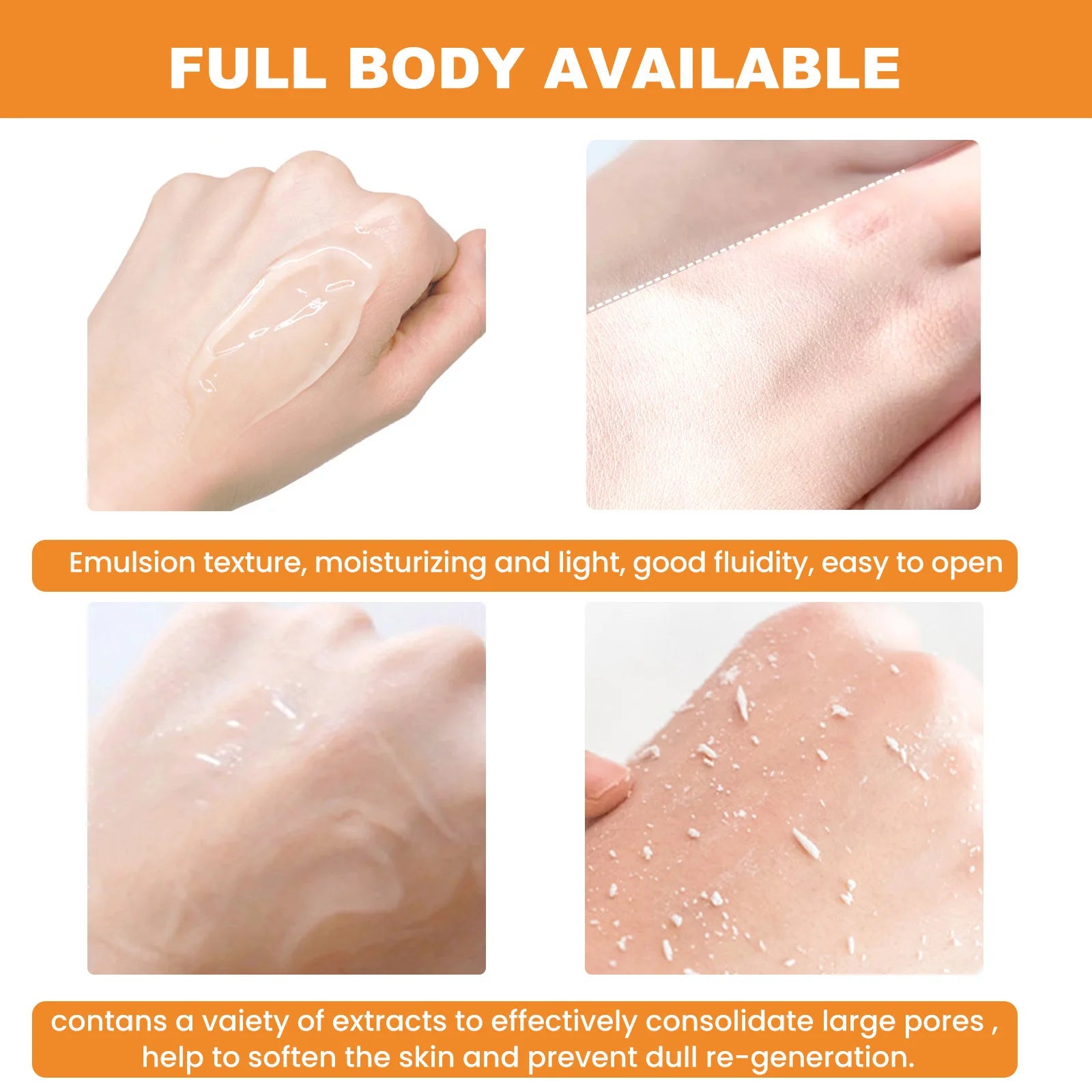 Revitalize Your Skin with Our 50g Orange Exfoliating Gel - Gentle Dead Skin Remover and Brightening Moisturizer!
