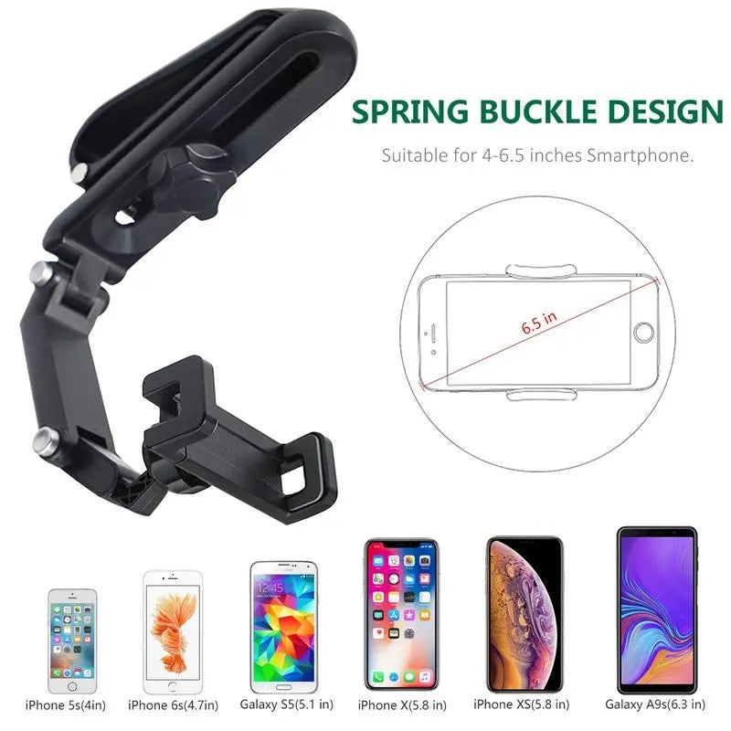Revolutionary 1080° Multi-Function Sun Visor Phone Holder - Universal 360° Rotating Car Accessory for Ultimate Convenience