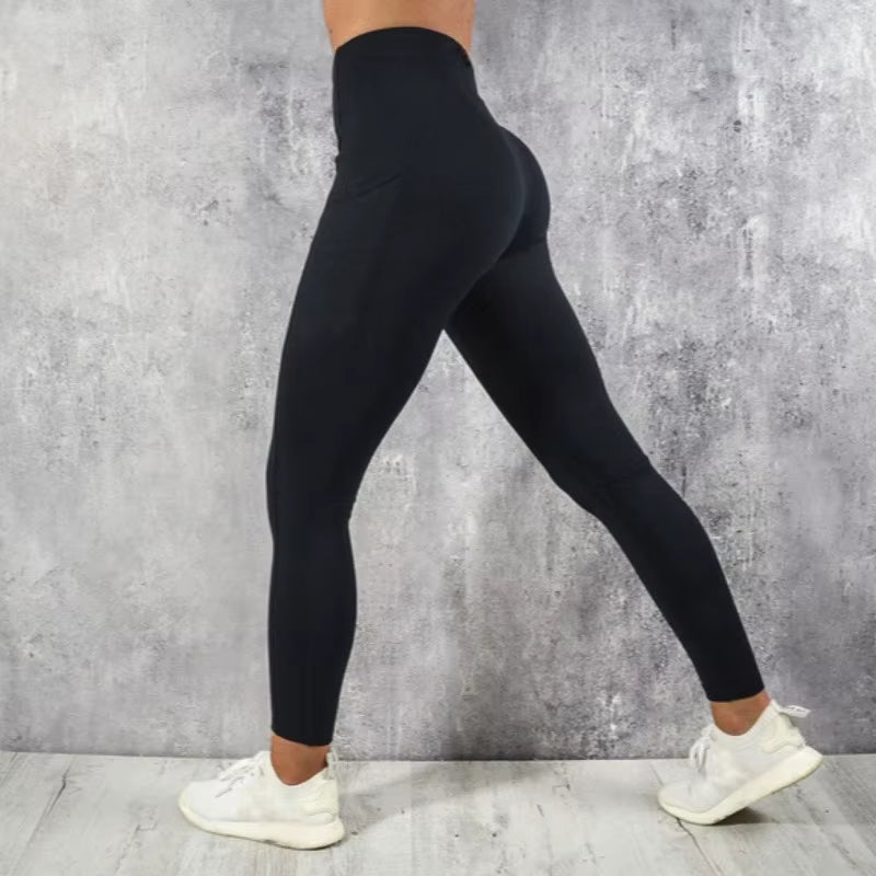 Elevate Your Workout with Our High Waist Yoga Leggings - Stylish, Stretchy, and Booty-Lifting with Convenient Pocket!