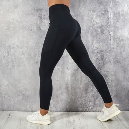 Elevate Your Workout with Our High Waist Yoga Leggings - Stylish, Stretchy, and Booty-Lifting with Convenient Pocket!