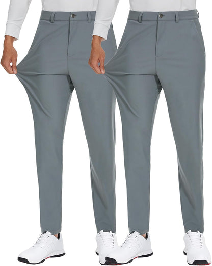 Elevate Your Game with JWM Men's Stretch Golf Dress Pants - Comfortable, Quick-Dry, Lightweight Trousers with 5 Pockets for Work and Play