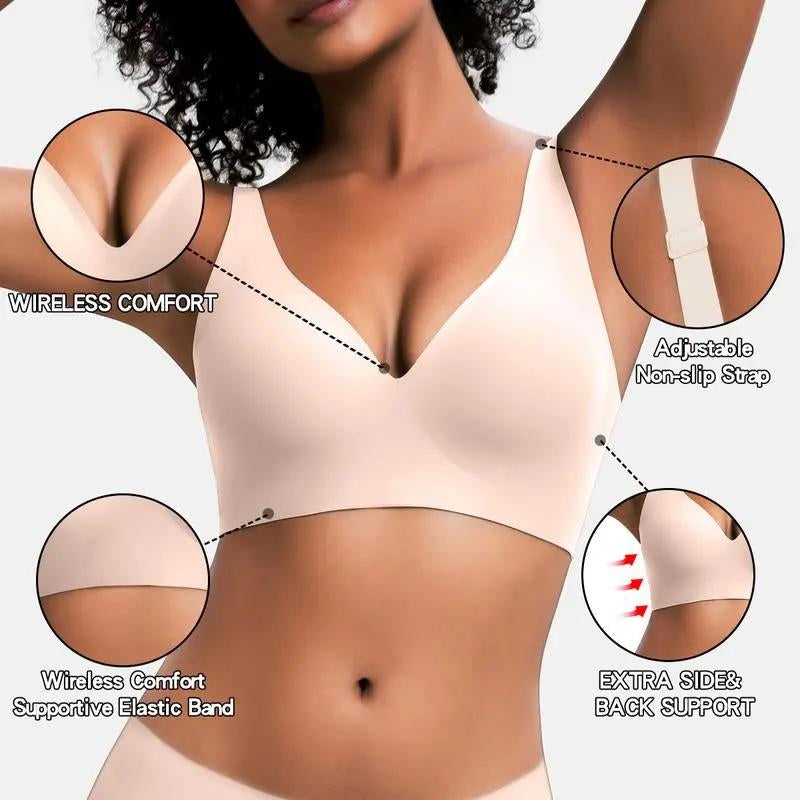 Experience Ultimate Comfort with VRCOMFY Jelly Wireless Bras - Your Go-To Everyday Essential for Style and Support
