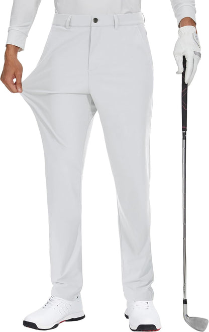 Elevate Your Game with JWM Men's Stretch Golf Dress Pants - Comfortable, Quick-Dry, Lightweight Trousers with 5 Pockets for Work and Play