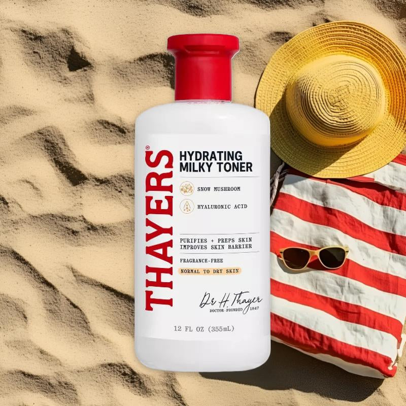 Experience Luxurious Hydration with Thayers Natural Remedies Milky Hydrating Face Toner - Infused with Snow Mushroom & Hyaluronic Acid, 12 fl oz