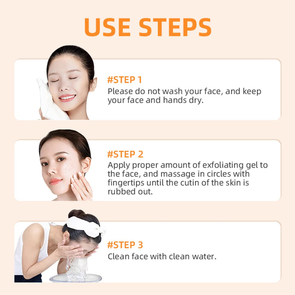 Revitalize Your Skin with Our 50g Orange Exfoliating Gel - Gentle Dead Skin Remover and Brightening Moisturizer!