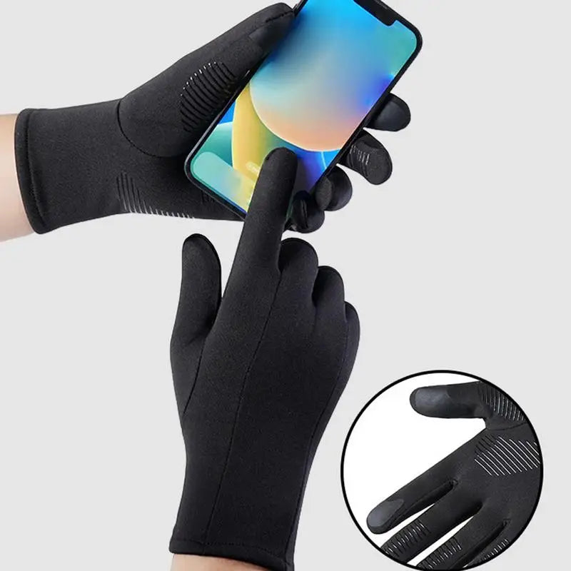 Ultimate Winter Liner Gloves - Non-Slip, Warm, Full-Fingered Thermal Ski Gloves with Windproof Touchscreen for Cycling, Driving, and Hiking