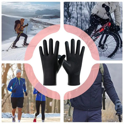Ultimate Winter Liner Gloves - Non-Slip, Warm, Full-Fingered Thermal Ski Gloves with Windproof Touchscreen for Cycling, Driving, and Hiking