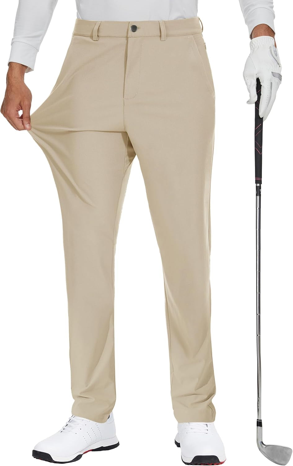 Elevate Your Game with JWM Men's Stretch Golf Dress Pants - Comfortable, Quick-Dry, Lightweight Trousers with 5 Pockets for Work and Play