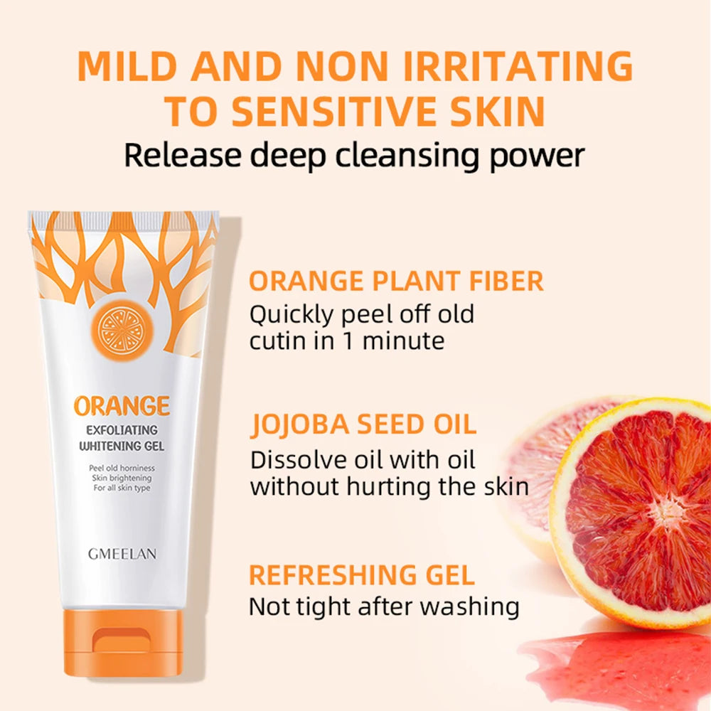 Revitalize Your Skin with Our 50g Orange Exfoliating Gel - Gentle Dead Skin Remover and Brightening Moisturizer!