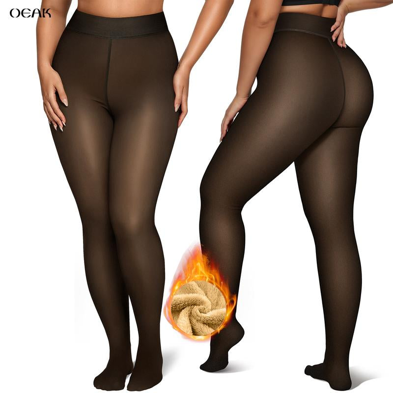 Stay Cozy and Stylish with OEAK Women's Fleece Lined High Waisted Leggings - Perfect for Any Season!