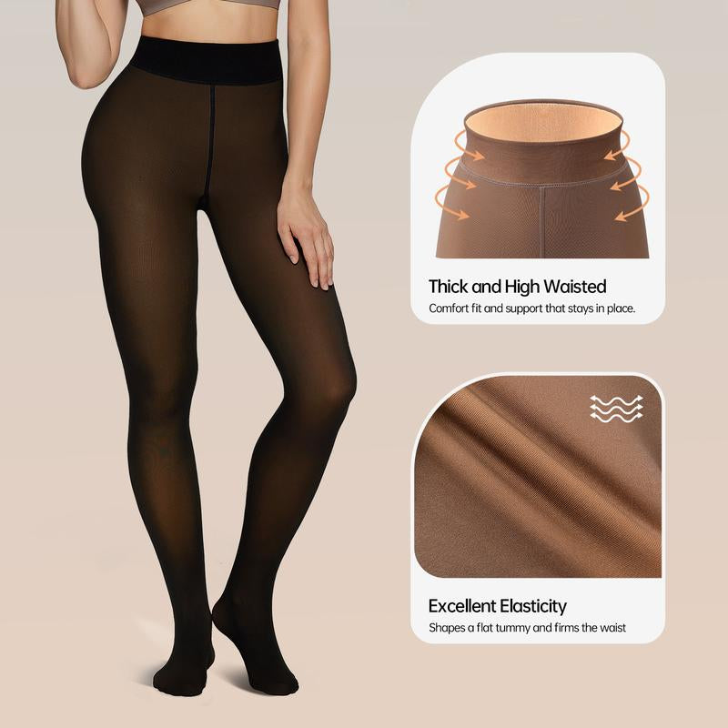 Stay Cozy and Stylish with OEAK Women's Fleece Lined High Waisted Leggings - Perfect for Any Season!
