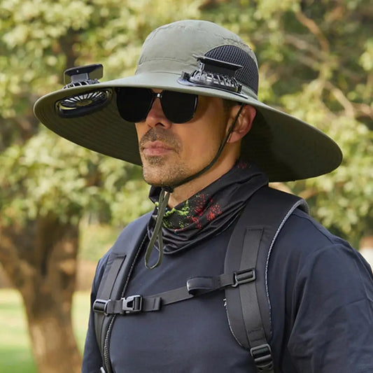 Outdoor Solar Fan Hat