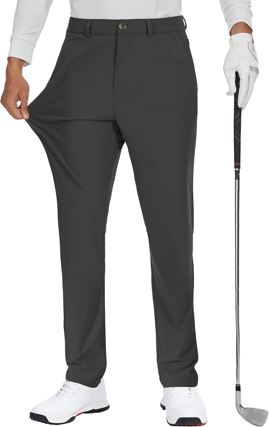 Elevate Your Game with JWM Men's Stretch Golf Dress Pants - Comfortable, Quick-Dry, Lightweight Trousers with 5 Pockets for Work and Play