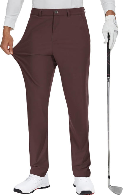 Elevate Your Game with JWM Men's Stretch Golf Dress Pants - Comfortable, Quick-Dry, Lightweight Trousers with 5 Pockets for Work and Play