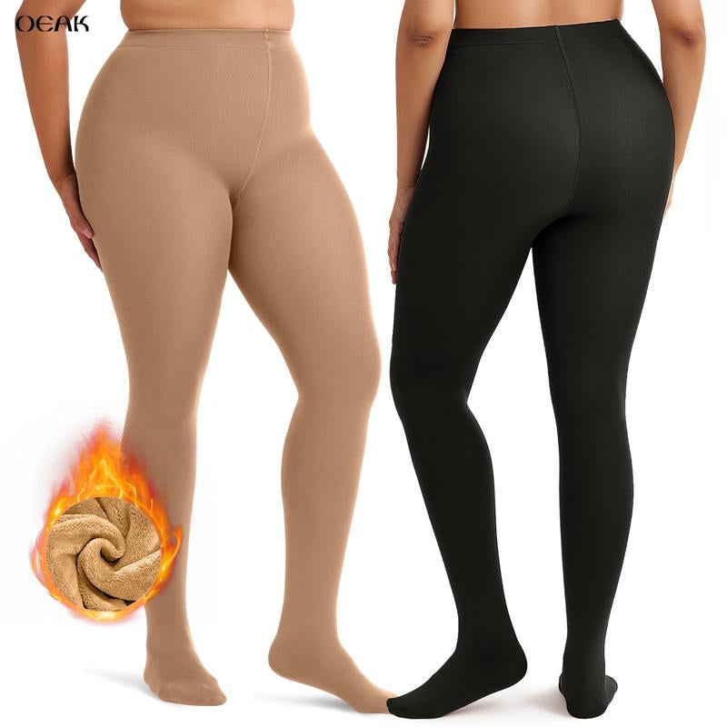 Stay Cozy and Stylish with OEAK Women's Fleece Lined High Waisted Leggings - Perfect for Any Season!