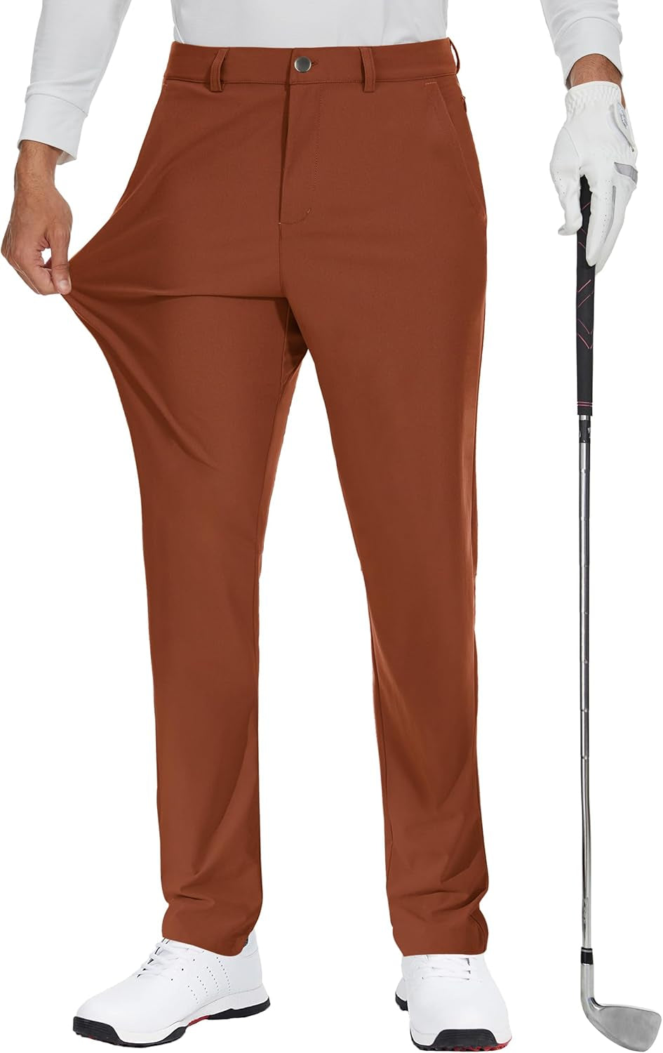 Elevate Your Game with JWM Men's Stretch Golf Dress Pants - Comfortable, Quick-Dry, Lightweight Trousers with 5 Pockets for Work and Play