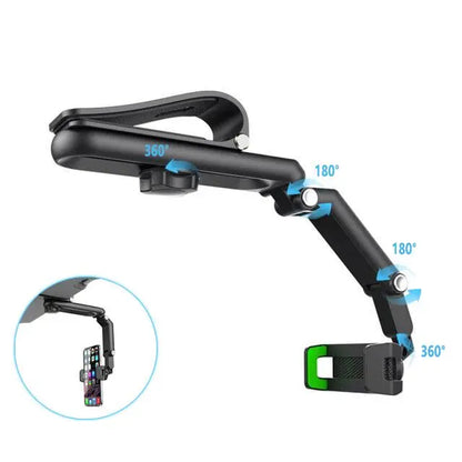Revolutionary 1080° Multi-Function Sun Visor Phone Holder - Universal 360° Rotating Car Accessory for Ultimate Convenience