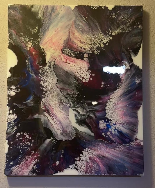 Original Acrylic & Crystal Resin Painting by Saundra